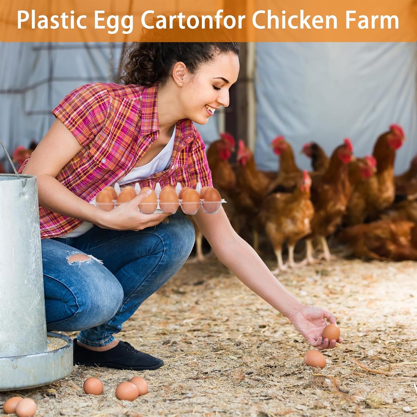 120 Pack 12 Count Dozen Commercial 2x6 Egg Cartons Cheap Bulk Egg Containers for Chicken Eggs, One Empty Egg Cartons