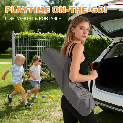 Asweets 4 in 1 Pop Up Playpen Indoor and Outdoor Portable, Lightweight Baby Playpen with Travel Bag,Baby Beach Tent and Play Toddler Play Yard Canopy(Light Grey)