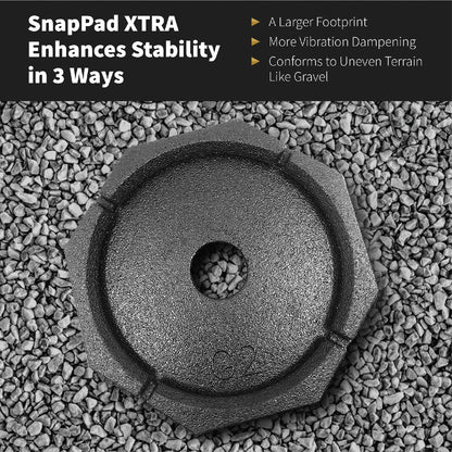 SnapPad Xtra RV Leveling Pads - Permanent Jack Stabilizers for RVs - 9" Round Leveling Jack Pads for LCI Leveling System - Heavy Duty Replacement for Blocks - Made in The USA (6-Pack)