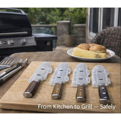 Agilux Blade Guard 8" Knife Blade Protector Made in USA Safe Storage and Transport for Kitchen Knives Protects Edges in Drawers Travel Camping RV
