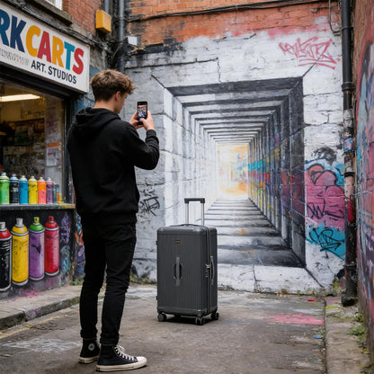 LIGHTGO 2 Piece Set Ultra-Lightweight PC+ABS Suitcase with TSA Lock & Quiet 360°Wheels, 20/26/30 Inch Expandable Luggage, Smart Organizer with Magical Divider & Waterproof Zone(Carbon Grey)
