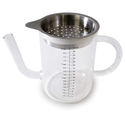 Norpro Glass Gravy Separator with Strainer