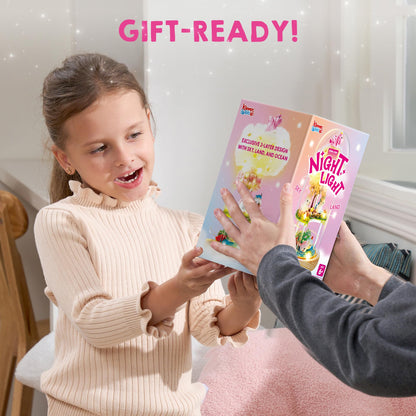 Make Your Own Unicorn Night Light - Birthday Crafts Gifts for Girls Kids, Unicorns Terrarium Kit for Kids, 3-in-1 Unicorn Toys Presents, Arts and Crafts for Girl Aged 6 7 8-12