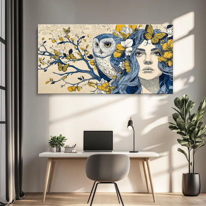 WLWBINTING Eclectic Wall Decor Feminine Wall Art Bedroom Wall Decor For Women Unique Wall Decor Abstract Art Large Boho Wall Art For Living Room Office Woman Picture Paintings Pop Art Home Decor