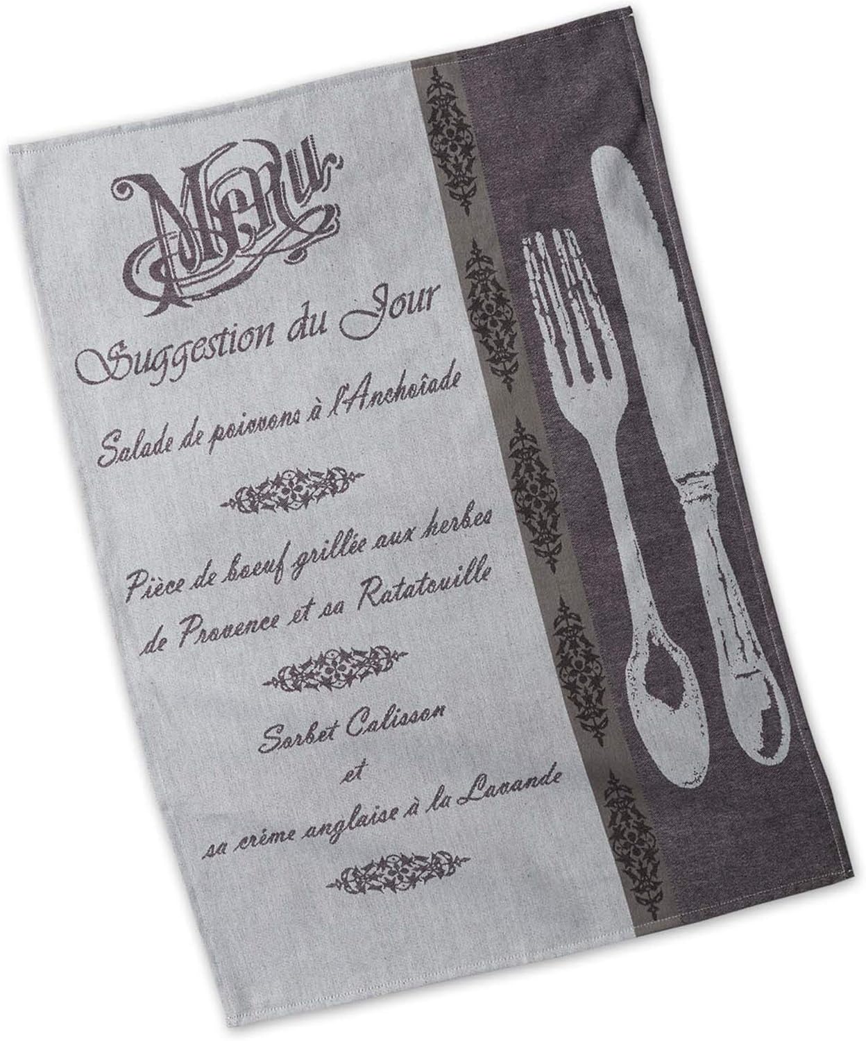 DII Cotton French Jacquard Dish Towels, Set of 3 Decorative Tea Towels for Everyday Kitchen Cooking and Baking