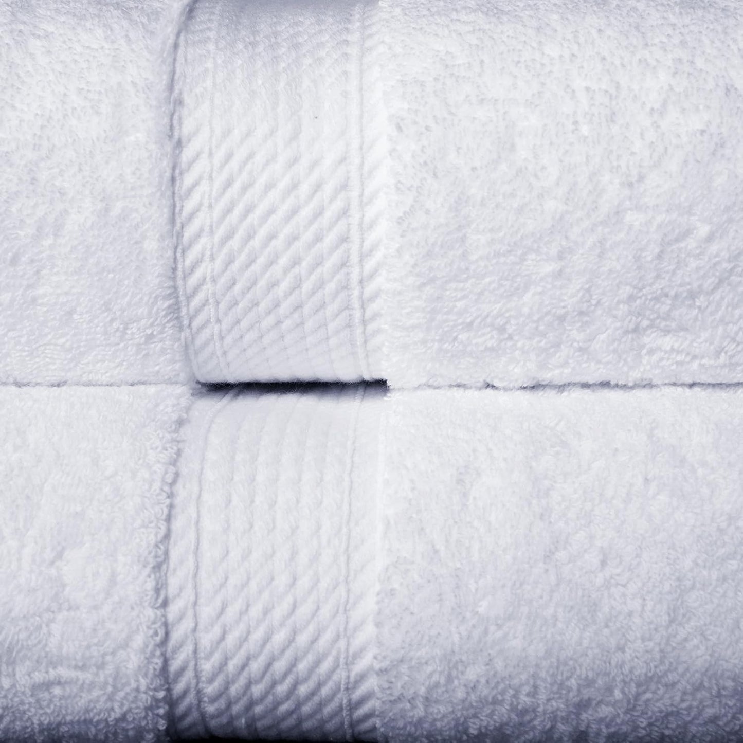Set, 6PC, Superior Egyptian Cotton Solid Towel Monaco White
