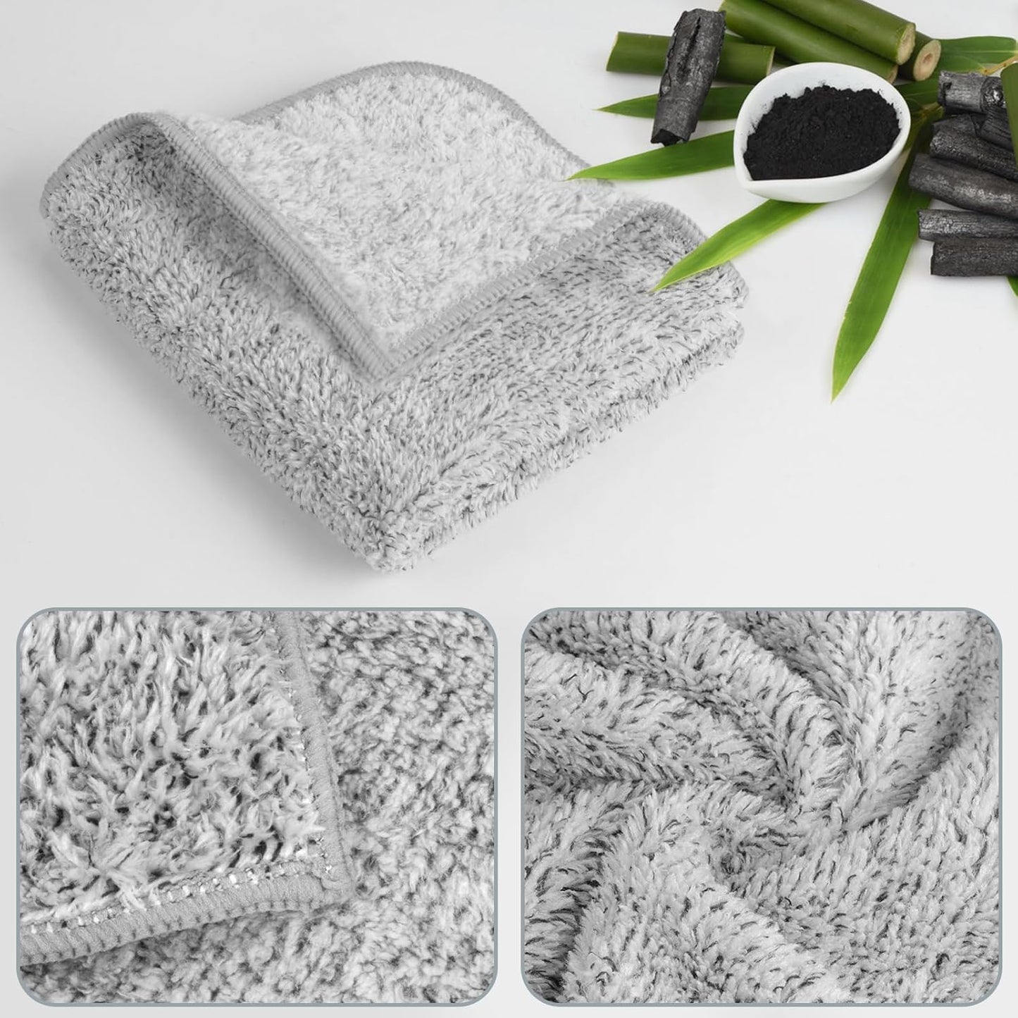 12Inch 12Inch SINLAND Microfiber Face Cloths Highly Absorbent Washcloths Soft Feel Fingertip Towels Multi-Purpose Wash