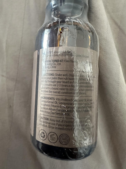 Striking Viking Beard Oil with Biotin for Men - 2 Fl Oz, 1 Pack, Sandalwood - Thickening & Conditioning Beard Growth Oil & Serum with Argan & Jojoba for Hydrated Facial Hair