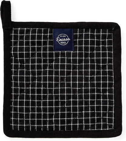 Encasa Homes 8 inches Oven Microwave Potholders (2 pc Set) - Heat Resistant for Kitchen Cooking & Baking