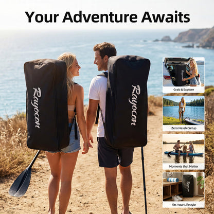 Inflatable Stand Up Paddle Board 11'×34" Extra Wide SUP, Ultra-Stable for Adults & Dog, 450lbs, Dual Chamber Pump, Fiberglass Paddle, Military Grade Dual Layer, Jellyfish Flow Design（Blue）