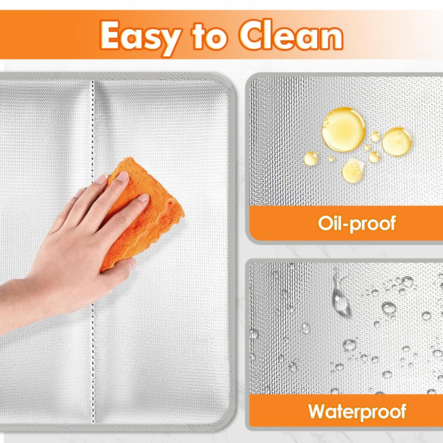 35.4×15.4 in Heat Resistant Mat for Food Warming Mats, Heat Resistant Mats for Countertop Reflects 95% of Heat, Waterproof and Oilproof Hot Pad With Non-slip Bottom for Air Fryer, Coffee Maker, Oven