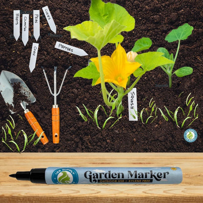 133 SUPPLY 6 Pack 0.8mm) Garden Marker Pen Permanent Markers Black (UV Fade Resistant Marker Pens for Plant Markers