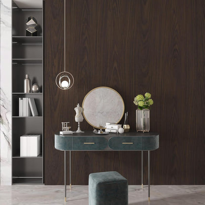 24Inx118In BAYYA Walnut Contact Paper Thick Matte Brown Wood Wallpaper Roll Peel Stick Kitchen Wallpaper Self-Adhesive