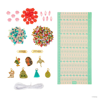 Fashion Angels Disney Moana 2 DIY Bracelet Making Kit, Includes 1,000+ Beads, 6 Charms, Design Board & More, Makes 20+ Bracelets, Craft for Kids Ages 8+