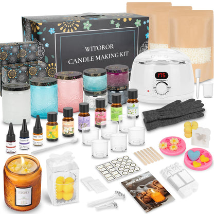 WITOROR Candle Making Kit, Scented Candles Making Kit Supplies with Digital Soy Wax Melt Warmer Candle Making Complete Kit for Adults Beginners DIY Starters