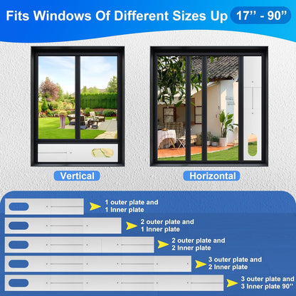 Portable Air Conditioner Window Vent Kit, Adjustable AC Window Seal Kit, Sliding Door AC Vent Kit, 5.9 Inch Diameter