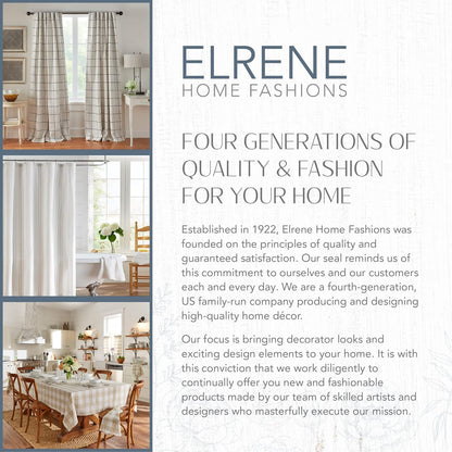 Elrene Home Fashions Florence Single Curtain Rod - Stacked Square Finials, 1" Diameter, Antique Bronze