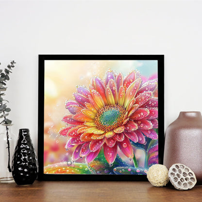 Eiflow DIY Diamond Art Kit for Adults Daisy Flower, 5D Diamonds Painting Kit Craft Gem Art Colorful Flower Full Round Drill(13.8x13.8inch/35x35cm)