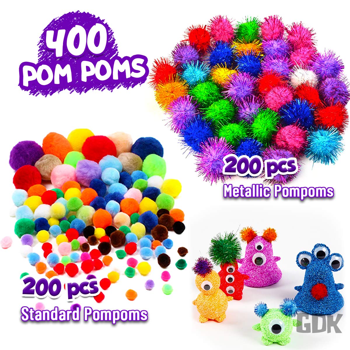 Goody King Arts and Crafts Supplies for Kids - 1170Pcs+ Craft Art Supply Kit for Toddlers Kids Craft Supplies & Materials Age 4 5 6 7 8 9 - Christmas D.I.Y. Crafting School Supplies
