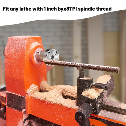 2" Steel Wood Lathe Faceplate,Faceplate for Wood Lathe,Lathe Face Plate Fit for 1" x 8TPI Spindle with Screwchuck