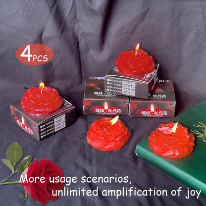 YGOJKE Low Temperature Candles,Romantic Wax Play Candles Low Heat for Lovers Couples Heart Rose Scented Luminous Adult