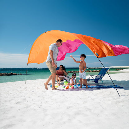 Shibumi Shade 3.0 Version | Sunset Edition | Sets Up in 3 Mins | 150 Sq. Ft. of Shade for up to 8 People | Includes Wind Assist | UPF 50+ Sun Protection