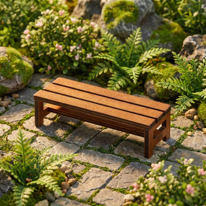 Garneck 3pcs Miniature Wooden Bench Set 1:12 Dollhouse Furniture Bench Mini Simulation Furniture Mini Chair Decor for Fairy Garden and Tabletop Micro Landscape Tiny House Decor