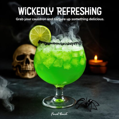Final Touch Fishbowl Glass, Set of 2 - Extra Large Novelty Cocktail Cups for Oversized Margaritas, Daiquiris, Vibrant Party, Weddings, Gifting - Drinkware with Thick Stem & Dishwasher Safe