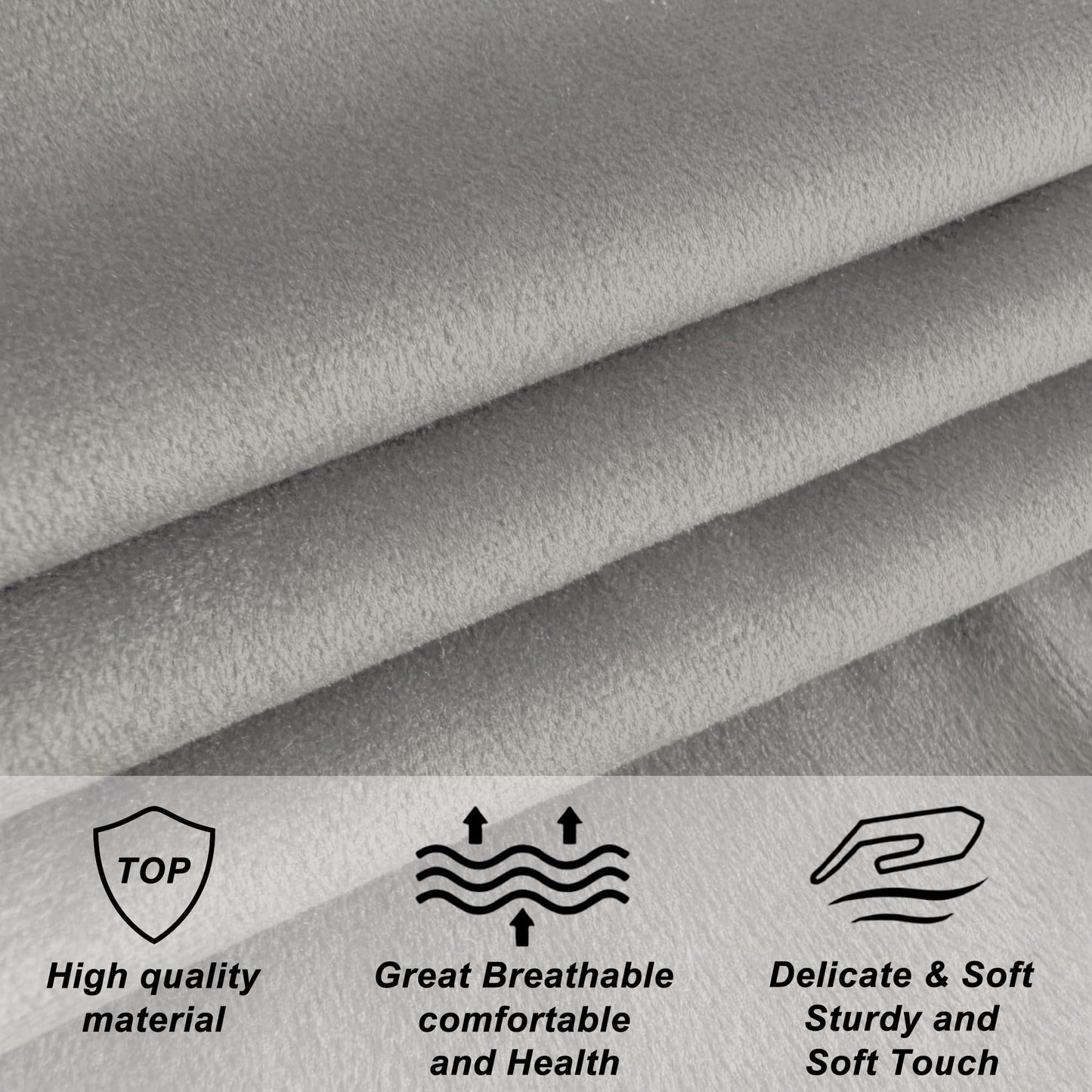 Furpopup Velvet Upholstered Headboard King/Cal King Size Latest Model Wall Mount, Bed Frame Mount, Featuring High-Density Sponge Padding, Luxury Texture Easy Assembly and Style-Silver Gray