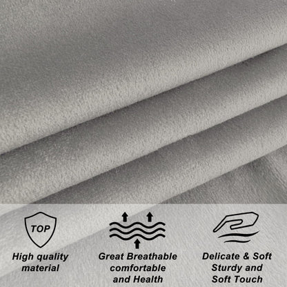 Furpopup Velvet Upholstered Headboard King/Cal King Size Latest Model Wall Mount, Bed Frame Mount, Featuring High-Density Sponge Padding, Luxury Texture Easy Assembly and Style-Silver Gray