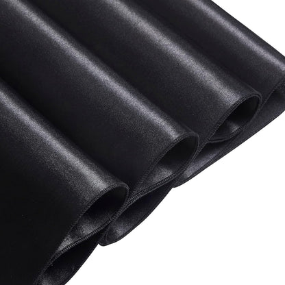 Skiennix Black Satin Chair Sashes - Elegant Bows for Weddings & Events | 6 x 108 Inch