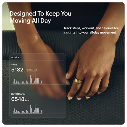 ULTRAHUMAN Ring AIR-Smart Ring Health Tracker, Size First Sizing Kit,Sleep Tracker,Smart Ring for Men/Women,Fitness Tracker (Made in India, Bionic Gold, 7)