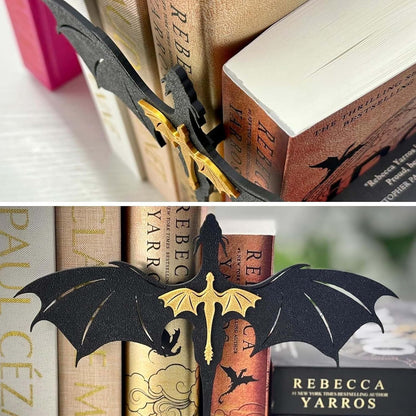 Tostmrks Handmade Dragon Bookshelf Decoration - Fantasy Dragon Books, Book Accessories for Book Lovers, Fourth Wing