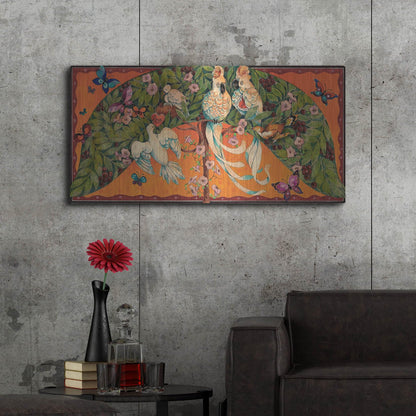 Luxe Metal Art 'Bird Valentine' by David Galchutt Metal Wall Art, 48" x 24"