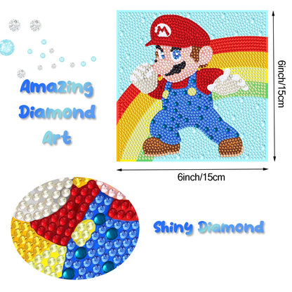Diamond Art Kits for Kids - 4 Pack Diamond Art Painting Kits - Arts and Crafts for Kids Ages 8-12 - Dimond Art Mosaic - Craft Kits for Girls - GEM Art for Year Old Girl Boys Gifts Adults Art Supplies