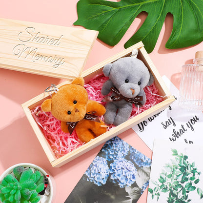 Blulu 3 Pieces 7.87 x 3.94 x 3.15 Inch Unfinished Wood Box with Sliding Lid, Small Wooden Storage Crates Container Empty Gift Boxes Pencil Box for Crafts Project Hobby Wood