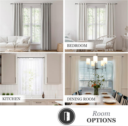 Kenney Chelsea Ball End Window Curtain Rod, Adjustable for Windows 28 to 48 Inches, Soft Brass Gold