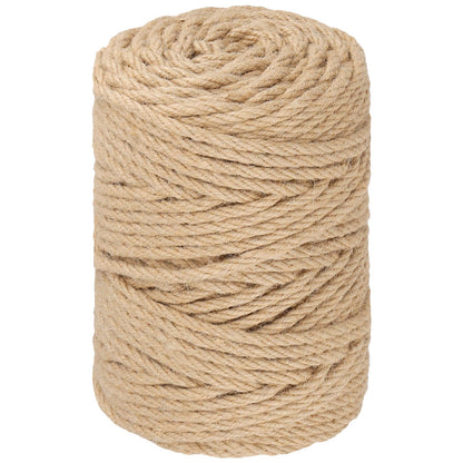 NINGWAAN 2 Rolls Jute Twine String, 1/4 inch Hemp Rope Craft Jute Rope for Crafts, Packing, Home Decorating, 6 mm x 656 Ft