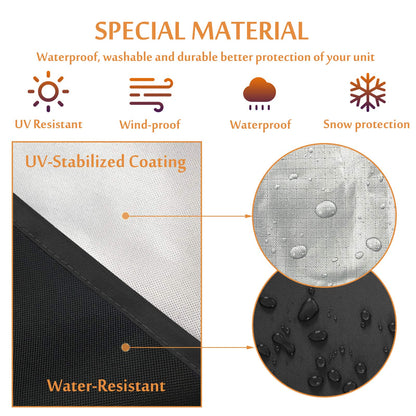 Foozet Window Air Conditioner Cover for Outside Unit, Small, 420D, 21"W x 16"D x 15"H