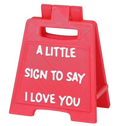 Valentines Gifts for Boyfriend, Girlfriend - Mini I Love You Sign with Envelope and Valentines Card - Fun Wedding Gifts for Him Her Wife Husband Birthday Anniversary Cute Desk Decor