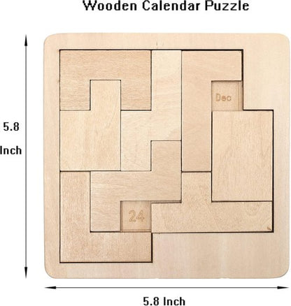 Daily Calendar Puzzle - 365+ Logic Challenges for Adults | Wooden Office Puzzles (3 Pack)