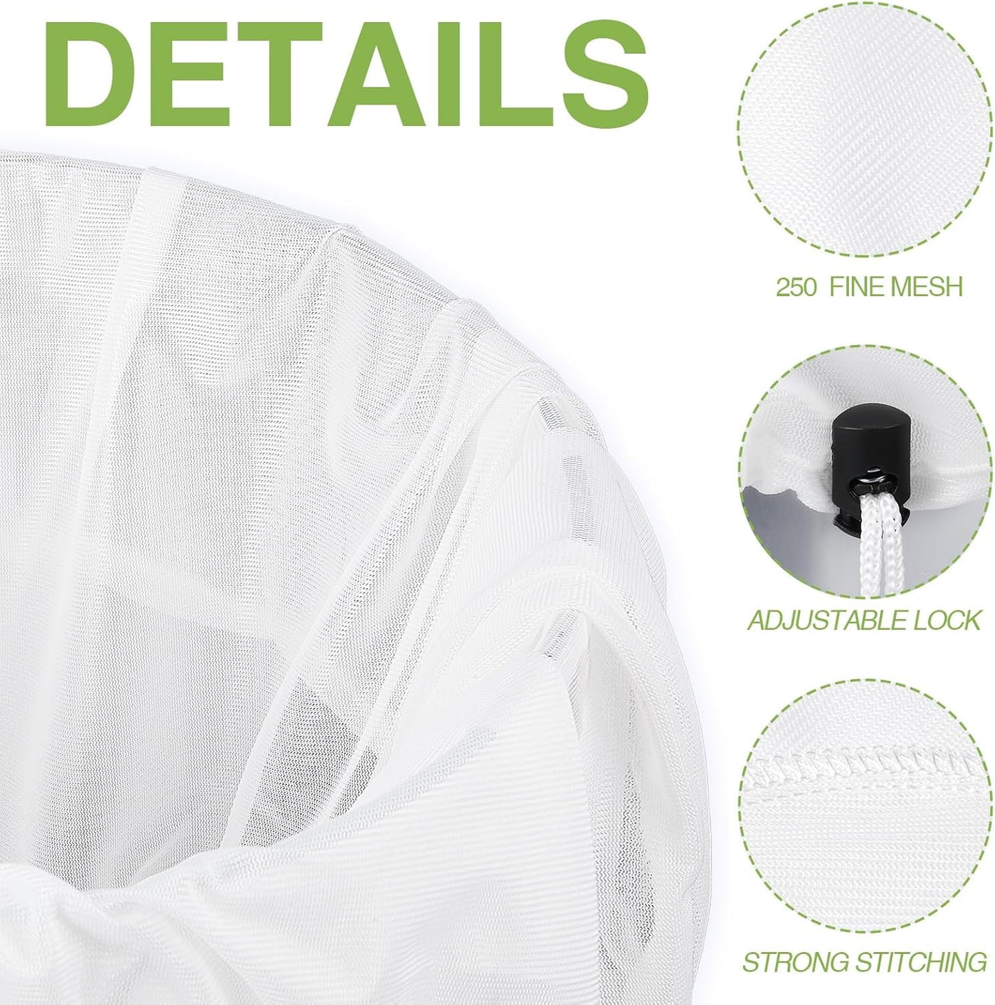 15 Pack 26 22'' Chumia Brew Bags Reusable Extra Large x Fine Mesh Strainer Cold Brew Filters Drawstring Cheese Cloth