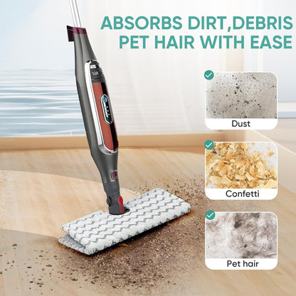 2 Pack Genius Steam Mop Pads Compatible with Shark Genius Hard Floor Cleaning System, Part # XTP184