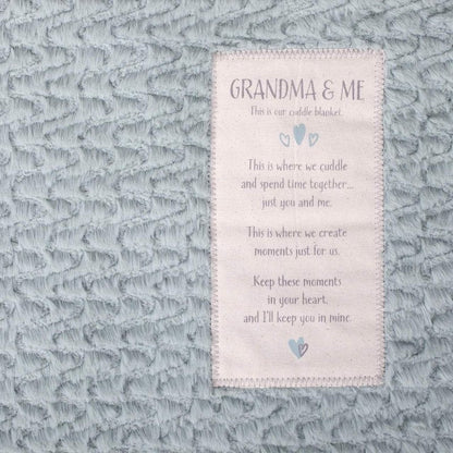 DEMDACO Grandma and Me Soft Snuggly Sage 60 x 50 Inch Polyester Fabric Comforting Toddler Cuddle Blanket