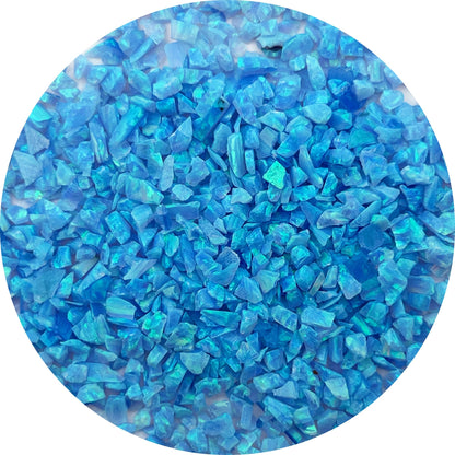 Gryrigns Crushed Created Opal Stone for Wood Inlay Resin Art Craft Jewelry Making DIY (Azure Blue, 2 Grams)