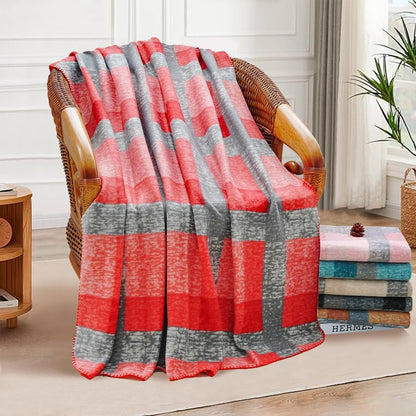 CZFZTXL Fleece Throw Blankets Bulk Fleece Blankets Solid Wholesale Lightweight Warm Soft for Pet Bed Sofa Office Wedding Gifts Travel Seasons Multiple Plaid 50x60 Inches Pack of 6