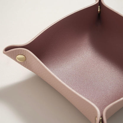OLETHA Small Valet Tray, Travel Catch All Bowl for Keys, Jewelry, Wallet & Change, Pink Desk Organizer