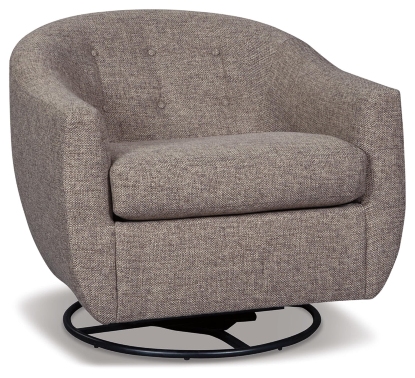 Signature Design by Ashley Upshur Contemporary Upholstered Swivel Accent Chair with Tufted Back, Gray