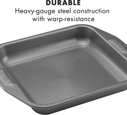 Circulon Total Nonstick Baking Pan with Lid, Rectangle 9 Inch x 13 Inch, Gray Nonstick Cake Pan