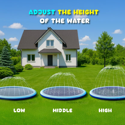 COMMOUDS Splash Pad for Kids and Dogs, Non-Slip Sprinkler Pad Thicken Pool Summer Outdoor Water Toys, Backyard Fountain Play Mat for Baby Toddlers Boys Girls Pet(77Inch)